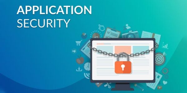 Illustration of web application security concept showing shield protection for websites, APIs, and online applications against cyber threats.