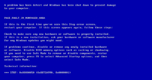 what is the blue screen in widows